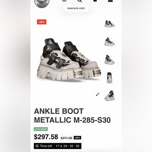 New Rock ANKLE BOOT METALLIC M-285-S30